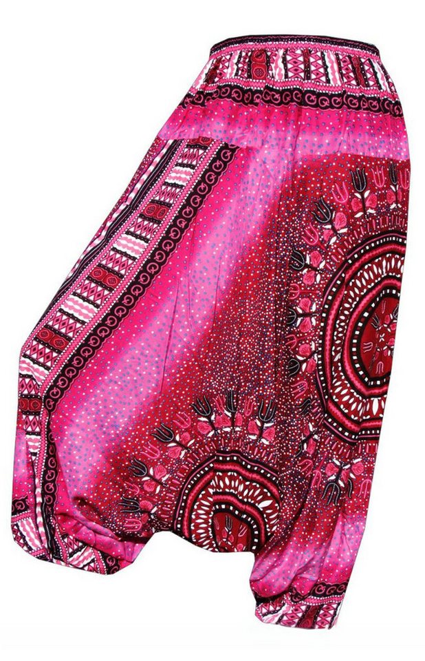 PANASIAM Relaxhose Aladinhose Maoi Haremshose aus 100% natürlicher Viskose Pumphose auch als Overall tragbar Damen bequeme Freizeithose Pluderhose von PANASIAM