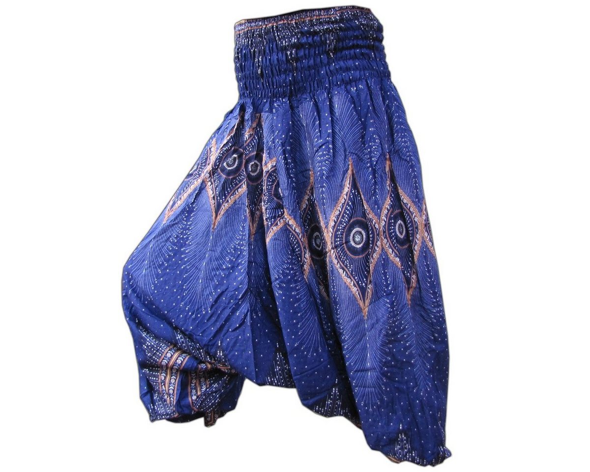 PANASIAM Pumphose Aladinhose Pfauenauge Haremshose aus 100% natürlicher Viskose Pumphose für Damen bequeme Freizeithose Pluderhose von PANASIAM