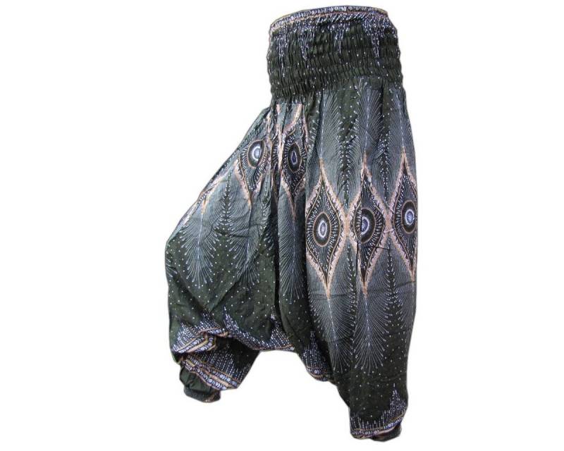 PANASIAM Pumphose Aladinhose Pfauenauge Haremshose aus 100% natürlicher Viskose Pumphose für Damen bequeme Freizeithose Pluderhose von PANASIAM