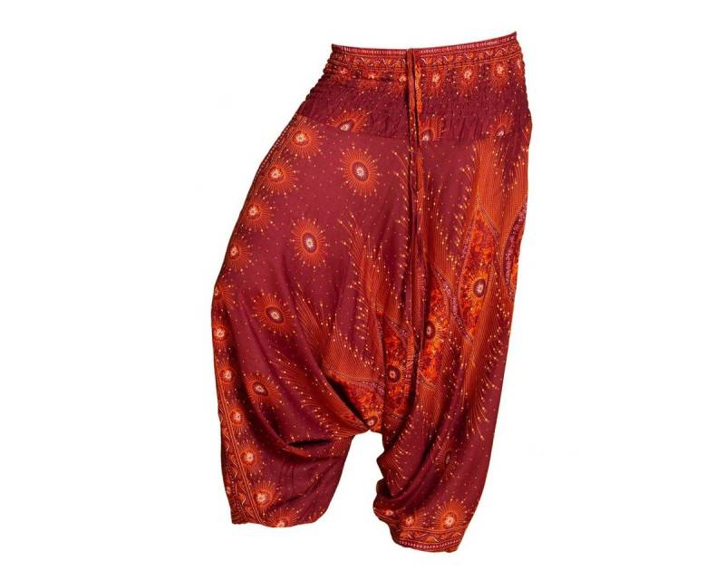 PANASIAM Pumphose Aladinhose Pfauenauge Haremshose aus 100% natürlicher Viskose Pumphose für Damen bequeme Freizeithose Pluderhose von PANASIAM