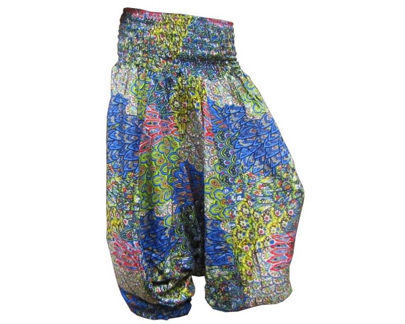 PANASIAM Pumphose Aladinhose Pfauenfeder Haremshose aus 100% natürlicher Viskose Pumphose für Damen bequeme Freizeithose Pluderhose von PANASIAM