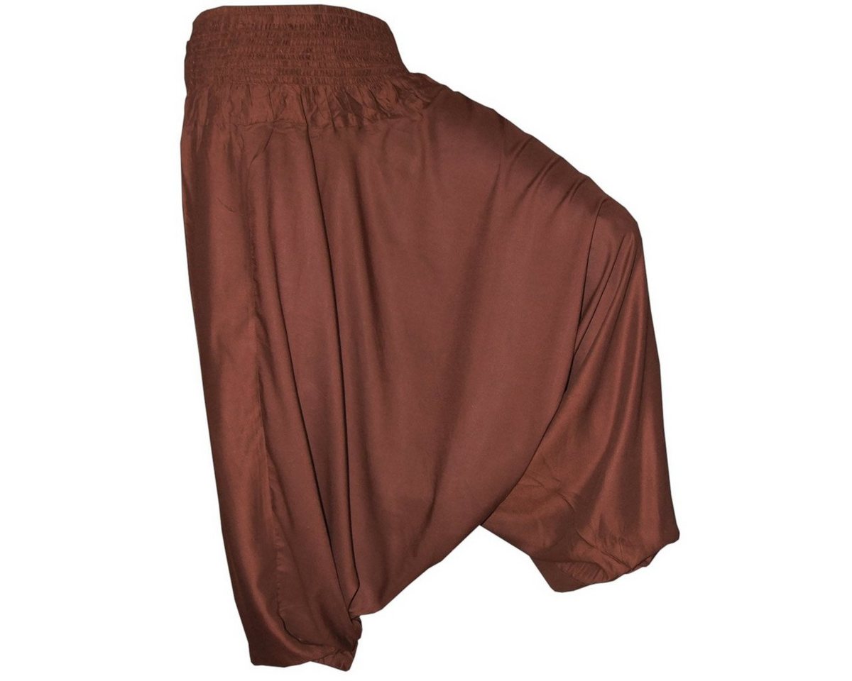 PANASIAM Relaxhose Aladinhose einfarbig Haremshose aus 100% natürlicher Viskose Pumphose für Damen bequeme Freizeithose Pluderhose von PANASIAM