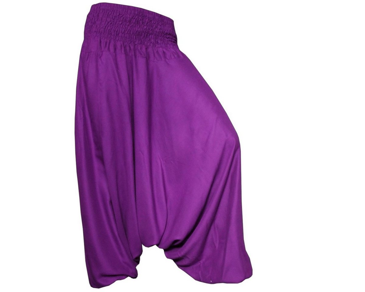 PANASIAM Pumphose Aladinhose einfarbig Haremshose aus 100% natürlicher Viskose Pumphose für Damen bequeme Freizeithose Pluderhose von PANASIAM