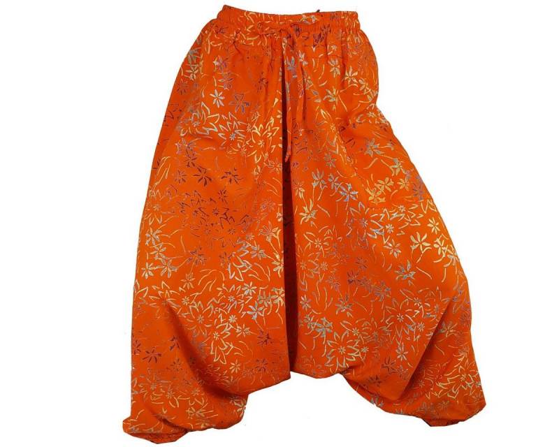 PANASIAM Pumphose Aladinhose Wachsbatik Haremshose aus 100% natürlicher Viskose farbenfrohe Freizeithose bequeme Sommerhose Pumphose Pluderhose von PANASIAM