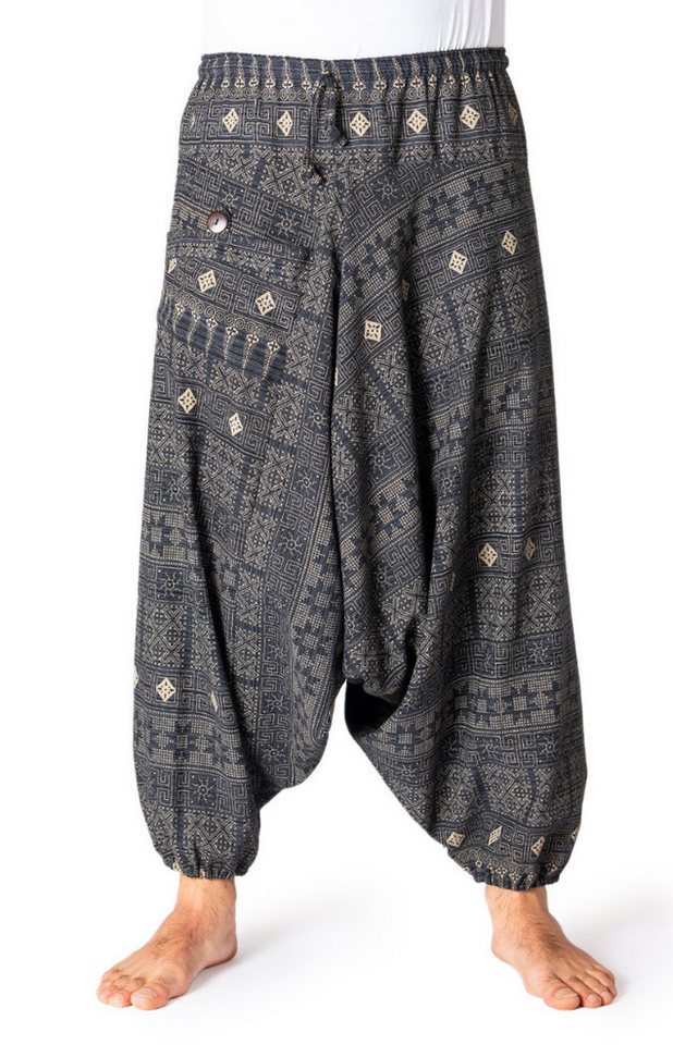 PANASIAM Pumphose Aladinhose mehrfarbig Haremshose aus 100% Baumwolle Pumphose für Damen Herren bequeme Freizeithose Pluderhose von PANASIAM