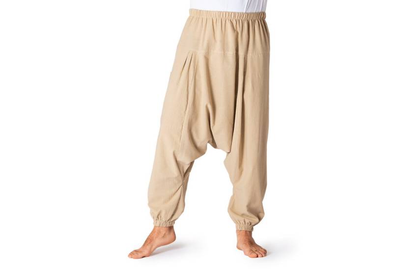 PANASIAM Pumphose Einfarbige Aladinhose aus 100% Baumwolle Pumphose für Damen & Herren bequeme Haremshose Goa Pluderhose Hippiehose lang für Yoga Meditation von PANASIAM