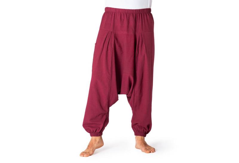 PANASIAM Pumphose Einfarbige Aladinhose aus 100% Baumwolle Pumphose für Damen & Herren bequeme Haremshose Goa Pluderhose Hippiehose lang für Yoga Meditation von PANASIAM