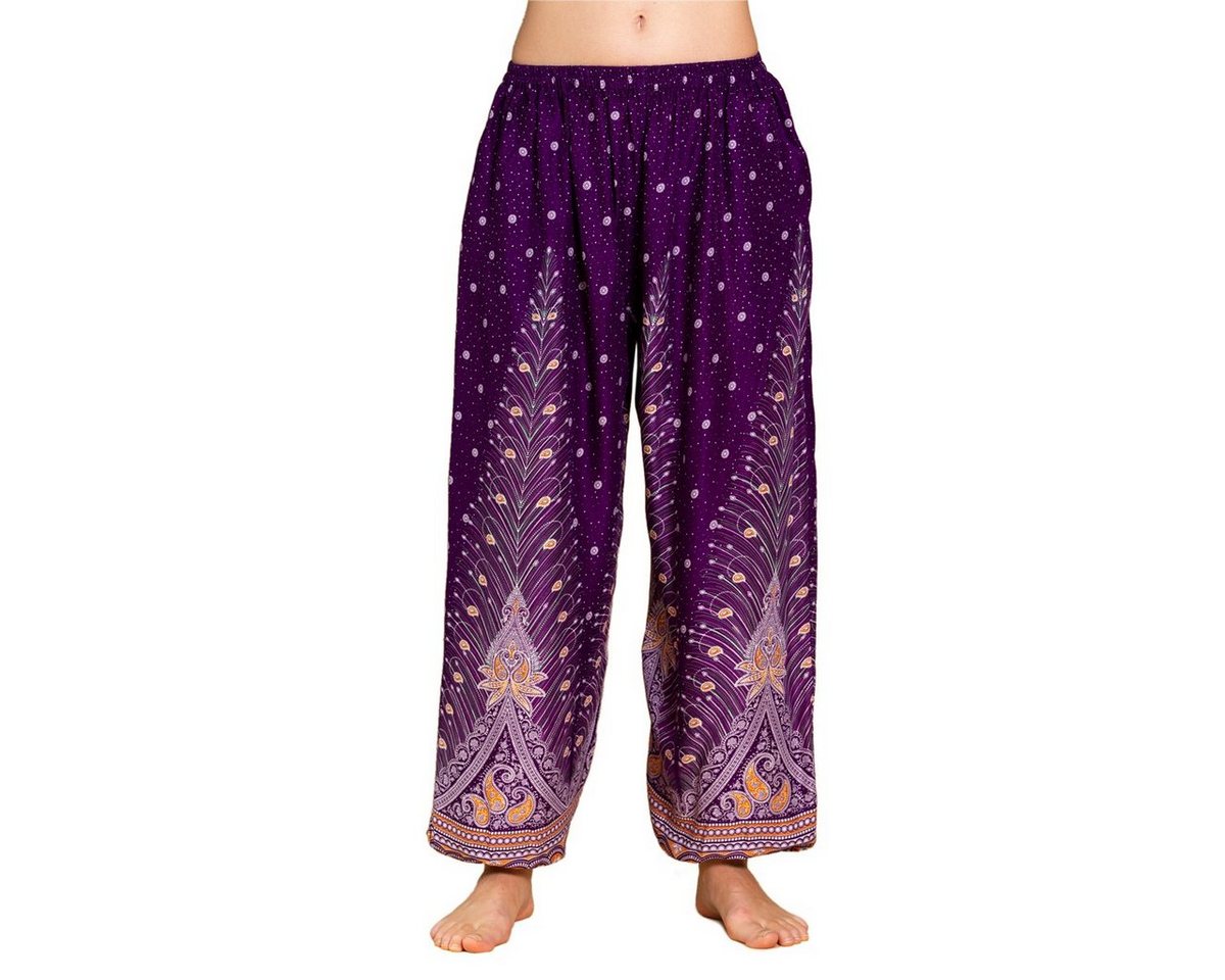 PANASIAM Relaxhose Muckhose im Peacock Design leichte Sommerhose als Haremshose aus hochwertiger natürlicher Viskose Pumphose Freizeithose PANASIAM Relaxhose Muckhose im Peacock Design leichte Sommerhose als Haremshose aus hochwertiger natürlicher Viskose Pumphose Freizeithose von PANASIAM