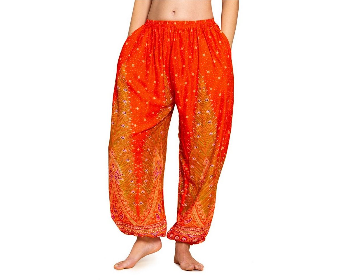 PANASIAM Relaxhose Muckhose im Peacock Design leichte Sommerhose als Haremshose aus hochwertiger natürlicher Viskose Pumphose Freizeithose PANASIAM Relaxhose Muckhose im Peacock Design leichte Sommerhose als Haremshose aus hochwertiger natürlicher Viskose Pumphose Freizeithose von PANASIAM