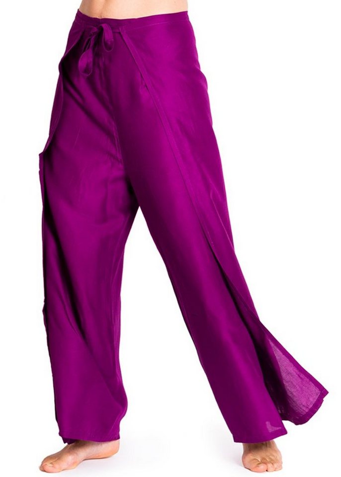 PANASIAM Palazzohose Sunshine Pants Wickelhose einfarbig – natürliche Viskose Palazzohose langer Boho Hosenrock Haremshose Pareo Hose von PANASIAM