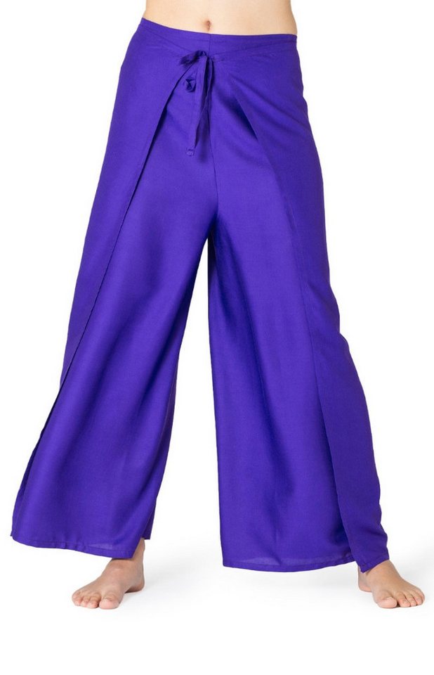 PANASIAM Palazzohose Sunshine Pants Wickelhose einfarbig – natürliche Viskose Palazzohose langer Boho Hosenrock Haremshose Pareo Hose von PANASIAM