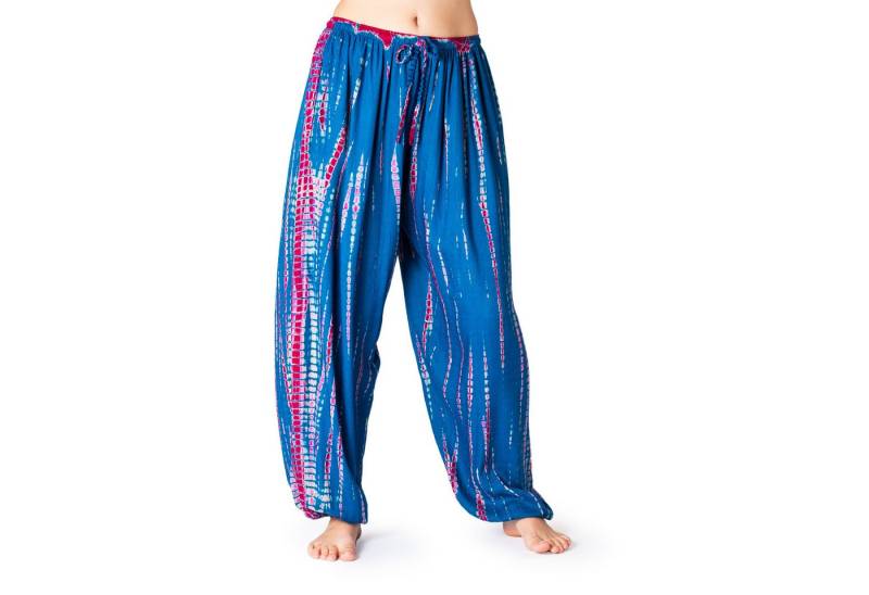 PANASIAM Relaxhose Tie-Dye Haremshose Sommerhose aus 100% Viskose Schlupfhose mit Taschen Freizeithose Unisex Lounge-Hose lockere Strandhose Pumphose Jogger von PANASIAM