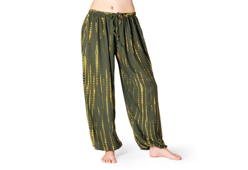 PANASIAM Relaxhose Tie-Dye Haremshose Sommerhose aus 100% Viskose Schlupfhose mit Taschen Freizeithose Unisex Lounge-Hose lockere Strandhose Pumphose Jogger von PANASIAM