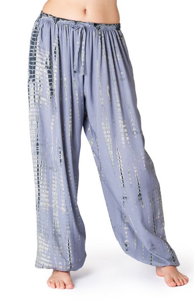 PANASIAM Relaxhose Tie-Dye Haremshose Sommerhose aus 100% Viskose Schlupfhose mit Taschen Freizeithose Unisex Lounge-Hose lockere Strandhose Pumphose Jogger von PANASIAM