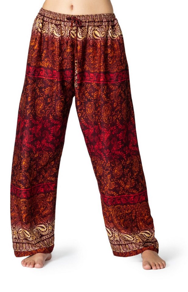 PANASIAM Relaxhose orientalische Relaxhose aus 100% Viskose Haremshose weite Wellnesshose alazzohose Muckhose Unisex Strandhose Spa-Hose für Freizeit Festival von PANASIAM