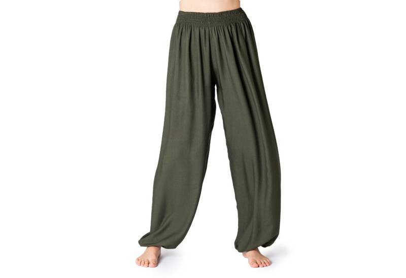 PANASIAM Haremshose unicolor Haremshose aus 100% Viskose weite Yogahose für Damen & Herren Pumphose Pluderhose lockere Loungehose für Freizeit, Urlaub, Wellness von PANASIAM