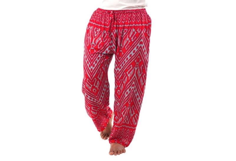 PANASIAM Loungehose gemusterte Relaxhose aus 100% Viskose Unisex Haremshose Wellnesshose Muckhose für Yoga Freizeit Urlaub Schlupfhose Spa-Hose Boho Sommerhose von PANASIAM
