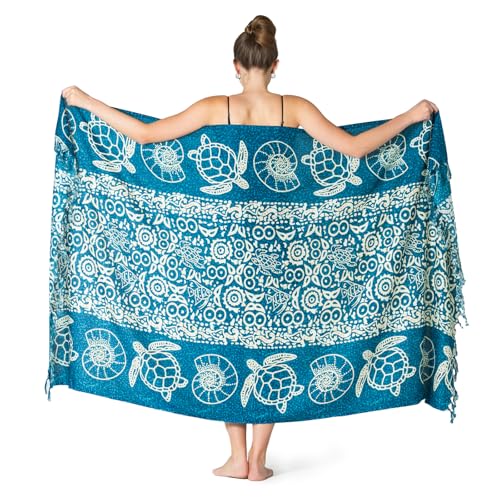 PANASIAM Sarong ATLANTIC, petrol, XL von PANASIAM