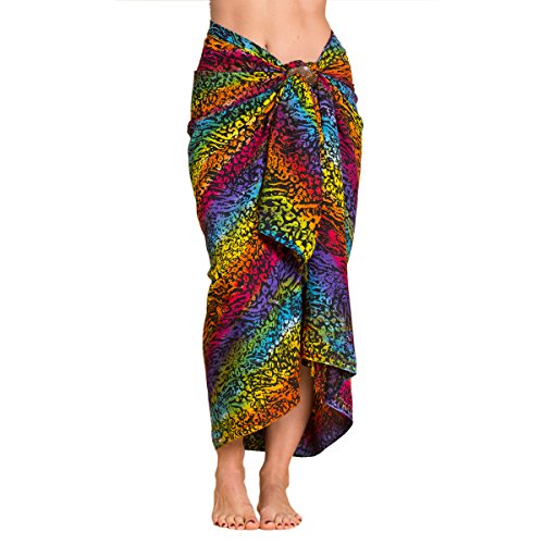 PANASIAM Sarong B013 Rainbowblack, L von PANASIAM