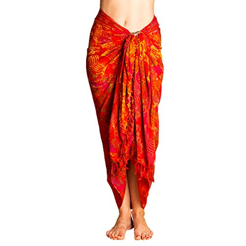 PANASIAM Sarong B014 Fireflame Orange tone, XL von PANASIAM