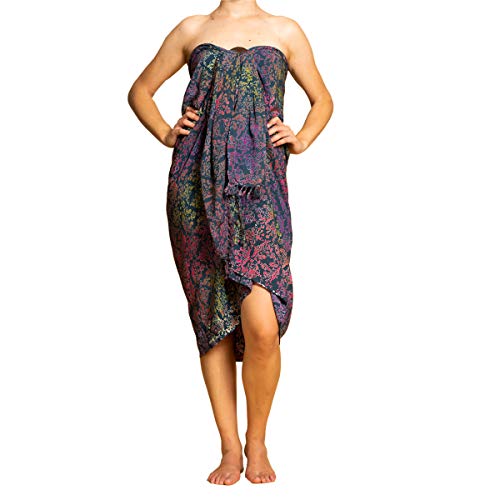 PANASIAM Sarong B024 Colored petrol, L von PANASIAM