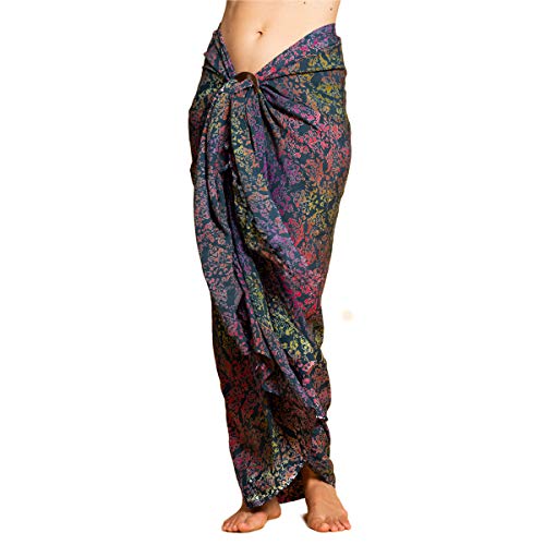 PANASIAM Sarong B024 Colored petrol, L von PANASIAM