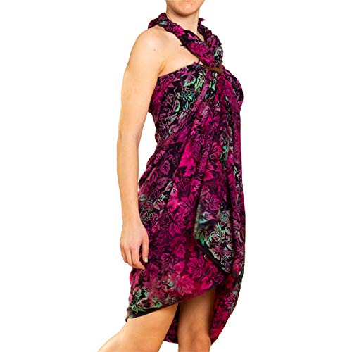 PANASIAM Sarong B600 purple leaf, L von PANASIAM