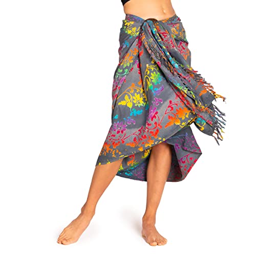 PANASIAM Sarong B810 rainbow flowers, L von PANASIAM