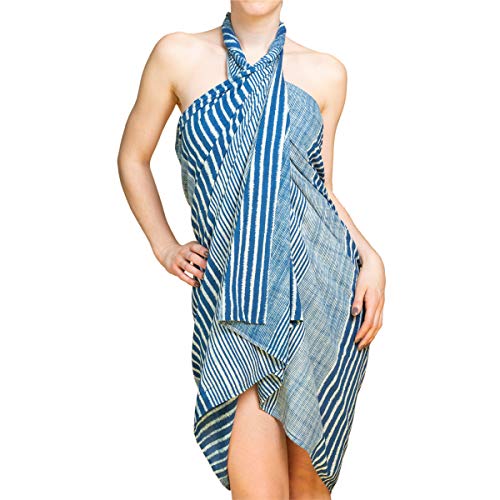 PANASIAM Sarong Indigo stripe von PANASIAM