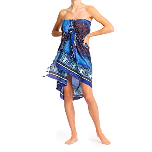 PANASIAM Sarong Maoi 02, 165x113cm, blue tones von PANASIAM