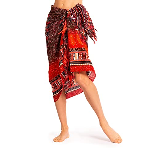 PANASIAM Sarong Maoi 05, 165x113cm, red tones von PANASIAM