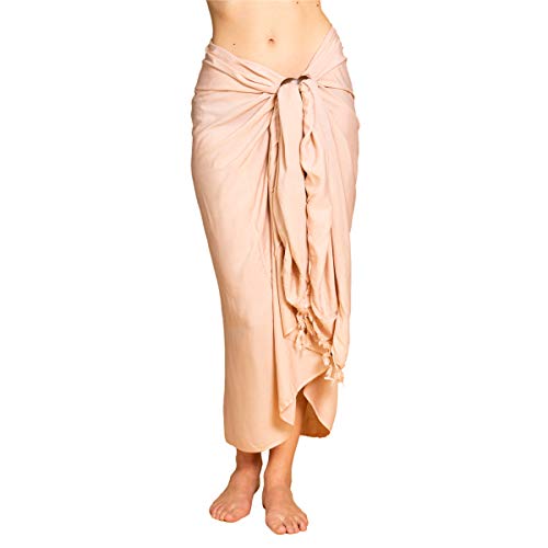 PANASIAM Sarong uni beige, 250x116cm von PANASIAM