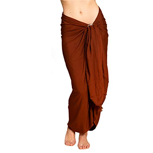 PANASIAM Sarong uni brown, 190x116cm von PANASIAM