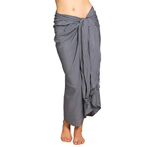 PANASIAM Sarong uni grey, 250x116cm von PANASIAM