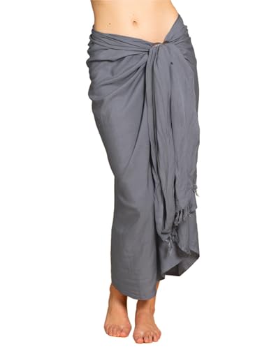 PANASIAM Sarong uni grey, 250x116cm von PANASIAM
