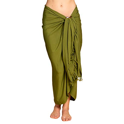 PANASIAM Sarong uni olive, 190x116cm von PANASIAM