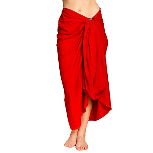 PANASIAM Sarong uni red, 250x116cm von PANASIAM