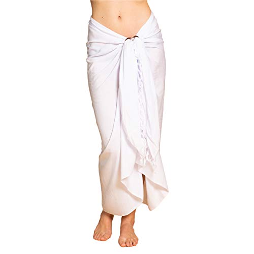 PANASIAM Sarong uni white, 190x116cm von PANASIAM