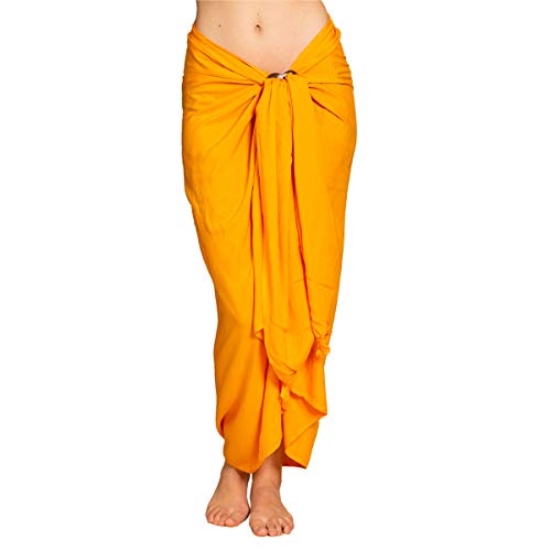 PANASIAM Sarong uni yellow orange, 190x116cm von PANASIAM