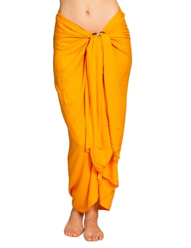 PANASIAM Sarong uni yellow orange, 250x116cm von PANASIAM
