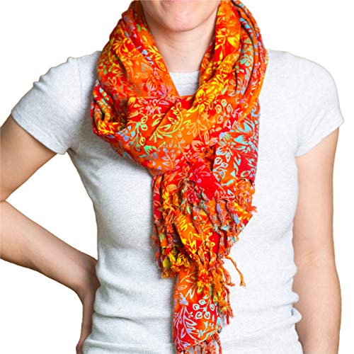 PANASIAM Scarf 190x116 cm, B001 Orange tones, L von PANASIAM