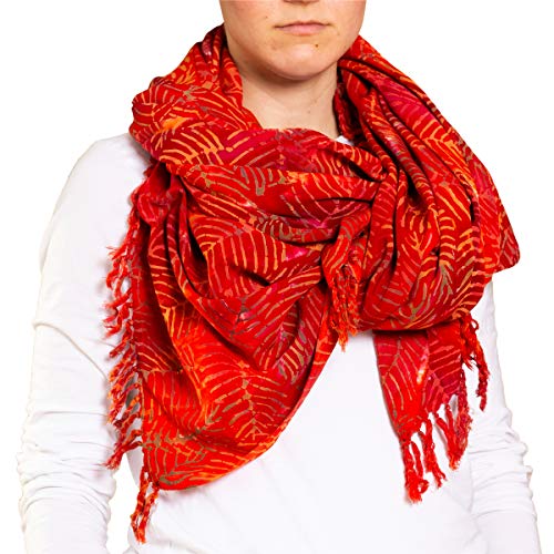 PANASIAM Scarf 190x116 cm, B403 palm orange, L von PANASIAM