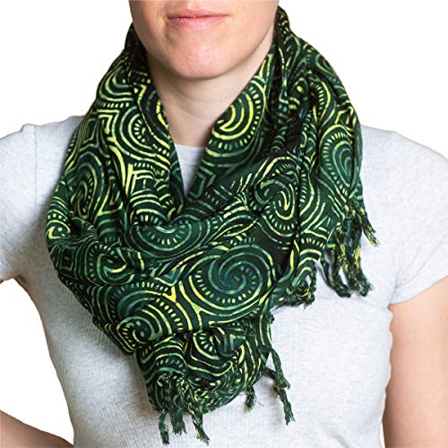 PANASIAM Scarf 190x116cm, B004 dark green tones, L von PANASIAM