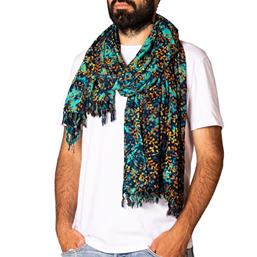 PANASIAM Scarf 190x116cm, B117 capsella turquoise, L von PANASIAM