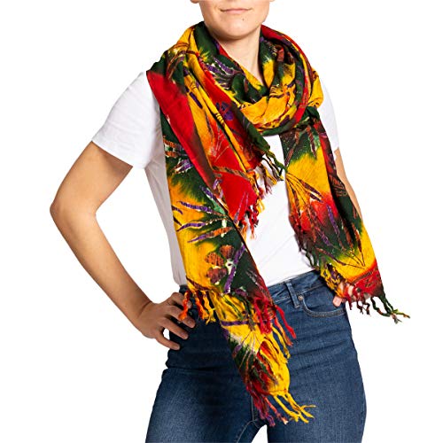 PANASIAM Scarf Batik 190X116cm, B700 reggae, L von PANASIAM