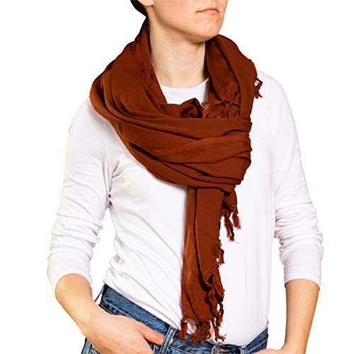 PANASIAM Scarf uni 190x116cm brown von PANASIAM