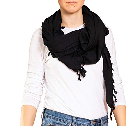 PANASIAM Scarf uni 190x116cm black von PANASIAM