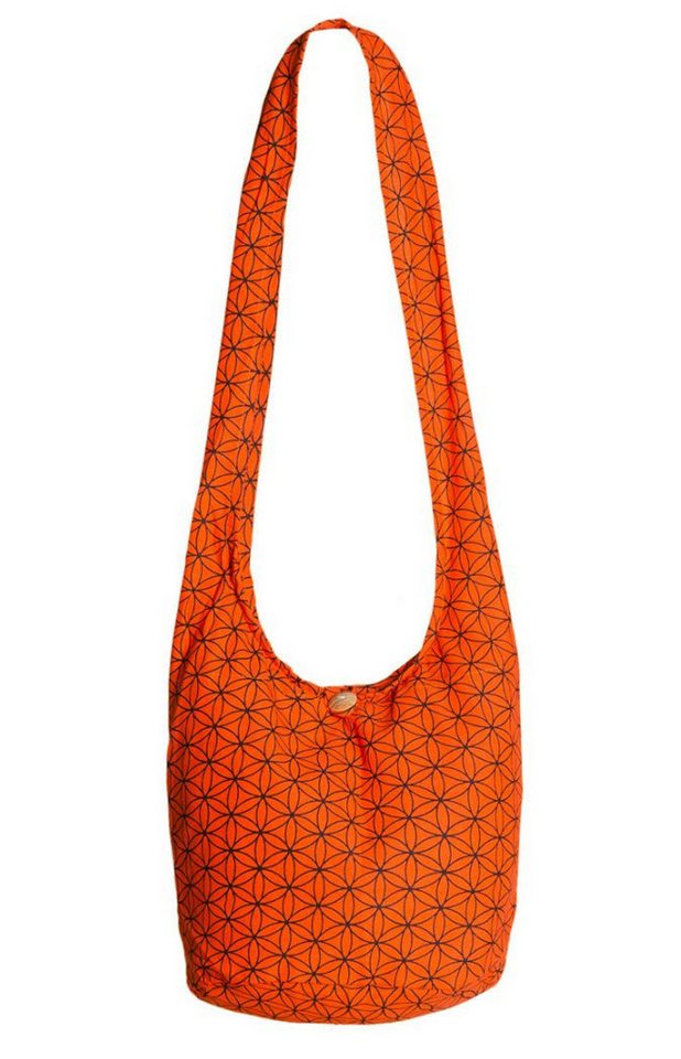 PANASIAM Schultertasche Geometrix Schulterbeutel aus 100% Baumwolle praktische Umhängetasche, In 2 Größen Beuteltasche auch als Wickeltasche und Handtasche geeignet von PANASIAM