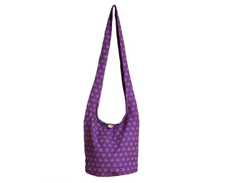 PANASIAM Schultertasche Geometrix Schulterbeutel aus 100% Baumwolle praktische Umhängetasche, In 2 Größen Beuteltasche auch als Wickeltasche und Handtasche geeignet von PANASIAM