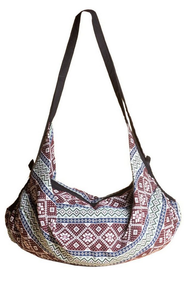 PANASIAM Schultertasche Umhängetasche in gewebten Designs aus fester Baumwolle Wickeltasche, auch als Strandtasche Yogatasche oder Handtasche nutzbar Beuteltasche von PANASIAM